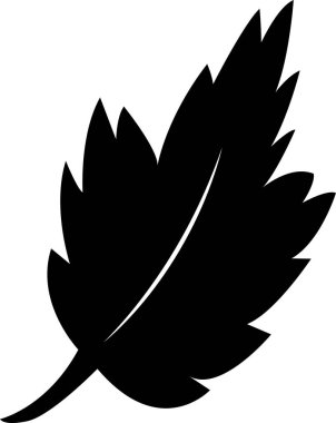 Viburnum böğürtlen yaprağı silueti. Şeffaf arkaplan ile vektör illüstrasyonu.