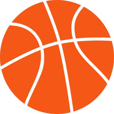 Basketbol topu sadeleştirilmiş görüntü. Şeffaf arkaplan ile vektör illüstrasyonu.