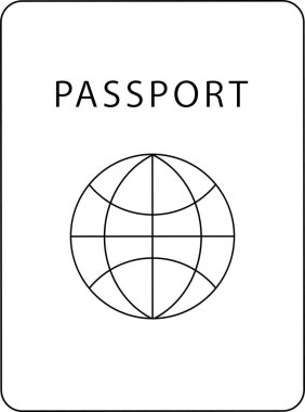 Pasaport taslağı resmi. Şeffaf arkaplan ile vektör illüstrasyonu.