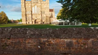 Salisbury Katedrali 'nin karmaşık taş oymaları ve Gotik mimari detayları, Wiltshire, İngiltere, İngiltere