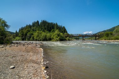 White Cheremosh, a river in the Carpathians, Usteryky, Verkhovyna, Ukraine clipart