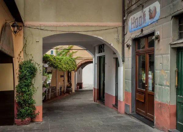 16 Temmuz 2013 Camogli, Liguria, İtalya - Bu kıyı kasabasının geleneksel renkli mimarisi ve sahil limanındaki balıkçı tekneleri