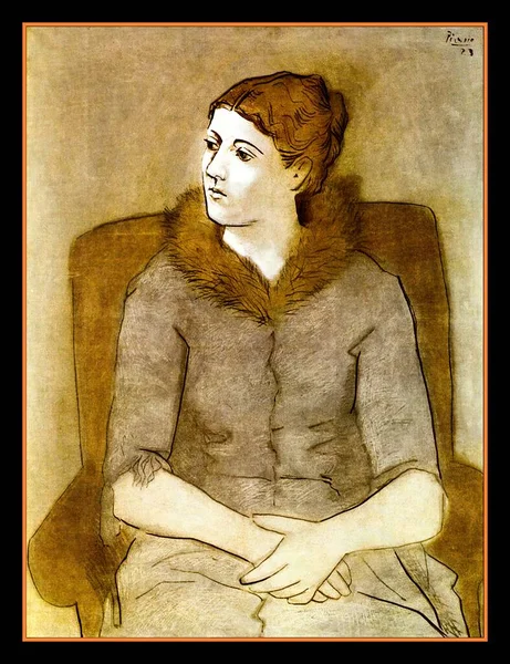 Portret Olgi 1923 C20Th Olej Płótnie Autor Picasso Pablo 1881 — Zdjęcie stockowe