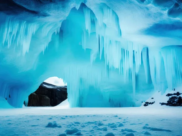 Caverna Gelo Lagoa Glaciar Parque Nacional Vatnajokull Islândia — Fotografia de Stock