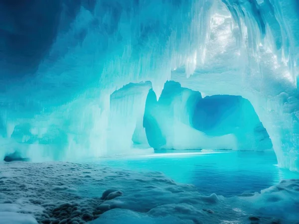 Grotta Ghiaccio Nella Laguna Del Ghiacciaio Vatnajokull National Park Islanda — Foto Stock