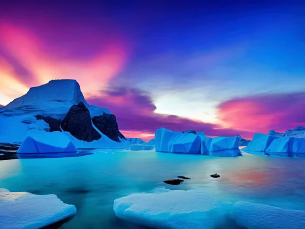 Niebo Grenlandii Icefjord Ilulissat Grenlandia — Zdjęcie stockowe