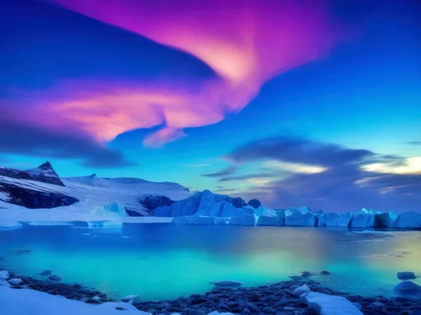 Niebo Grenlandii Icefjord Ilulissat Grenlandia — Zdjęcie stockowe