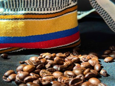 Pure and fresh Colombian coffee clipart