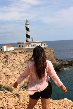 Palma de Mallorca İspanya 'da güneşli bir günde Akdeniz manzarası