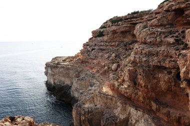 Palma de Mallorca İspanya 'da güneşli bir günde Akdeniz manzarası