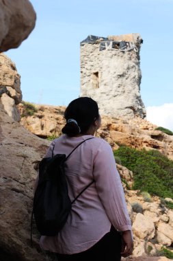 Palma de Mallorca İspanya 'da güneşli bir günde Akdeniz manzarası