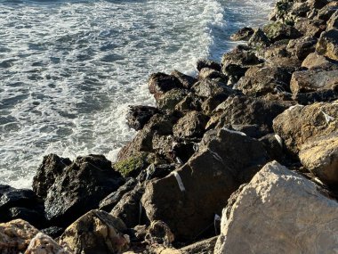 Palma de Mallorca 'da güneşli bir gün Yazın mavi gökyüzü