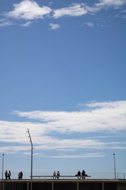 İnsanların arka ışıklandırma, manzarayı gözlemleme, açık hava fotoğrafçılığının minimalist dikey görüntüsü