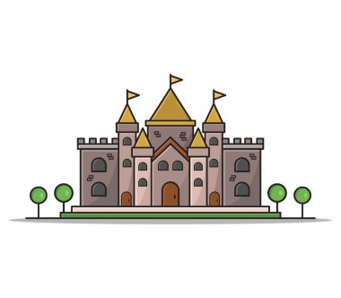 kale ikonu vektör illüstrasyonu