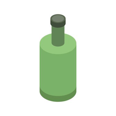 Bir şişenin vektör düz simgesi tasarımı