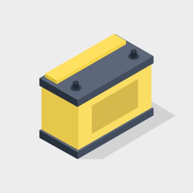 arkaplanda araba aküsü simgesi