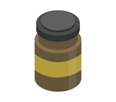 çikolata ezmesi kavanozu düz renk simgesi