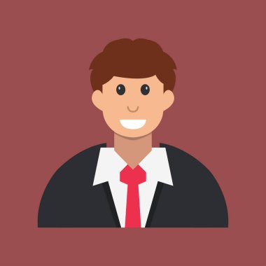 iş adamı vektör simgesi renkli arkaplan          