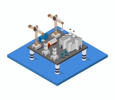Sanayi elementli izometrik fabrika