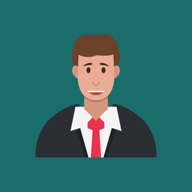 iş adamı vektör simgesi yeşil arkaplan          