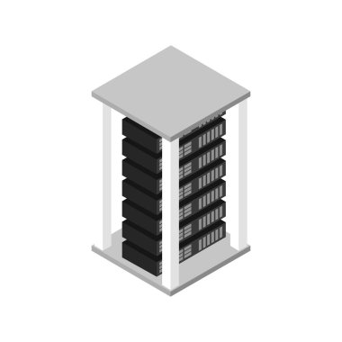 sunucu veritabanı ikon vektör illüstrasyonu