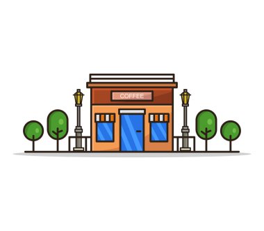 dükkan rengi simgesi, depolama simgesi, vektör illüstrasyonu 