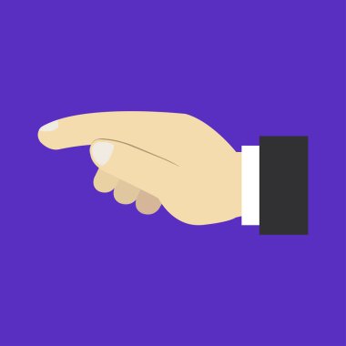 Erkek eli parmak göstererek yakın plan görüntüsü