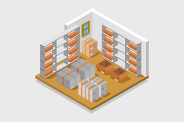 Beyaz arka plan üzerinde ambar simgesi