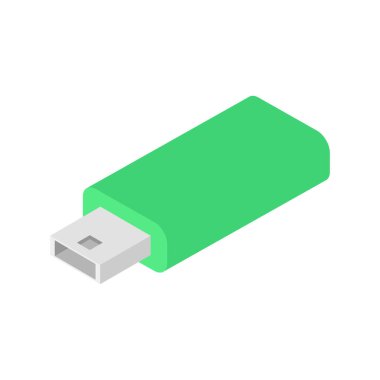 Beyaz arkaplanda modern usb simgesi     