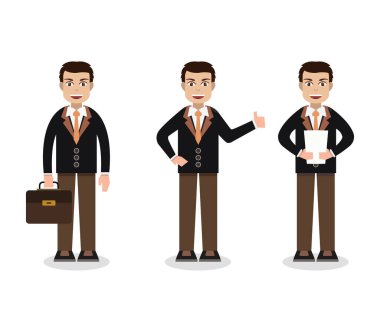 İş adamı simgesi vektör illüstrasyonu 