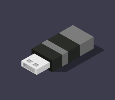 koyu arkaplanda modern usb simgesi     