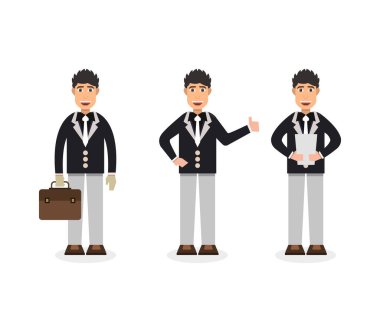 İş adamı simgesi vektör illüstrasyonu 