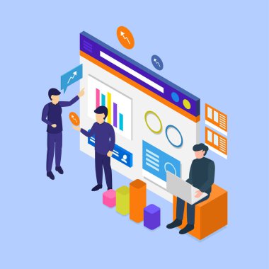 iş konsepti vektör illüstrasyon arka planı 