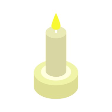 Mum vektör illüstrasyonu beyaz arkaplanda izole edildi