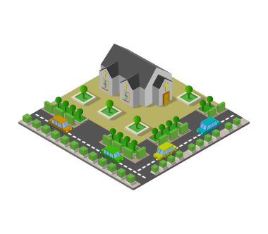 Işık arkaplanındaki kilise simgesi