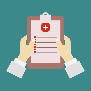 Siyah arka planda erkek eli ve tıbbi raporların yakın plan görüntüsü izole edildi  