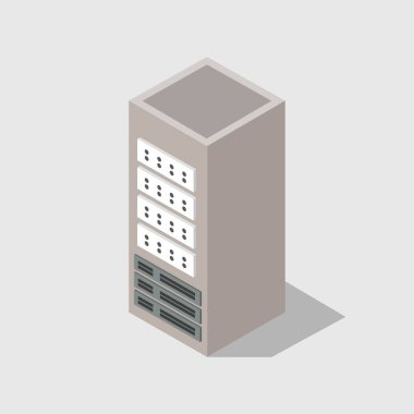 sunucu veritabanı ikon vektör illüstrasyonu