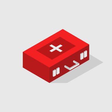 ilk yardım kiti vektör simgesi 