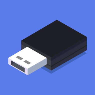 mavi arkaplanda modern usb simgesi     