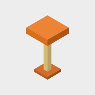 Beyaz arkaplanda bar tabure simgesi