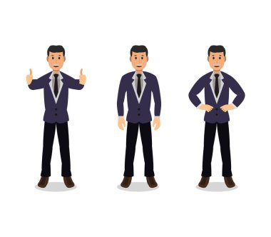 İş adamı simgesi vektör illüstrasyonu 