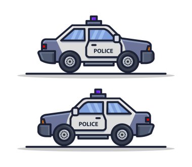 Polis arabasının vektör çizimi