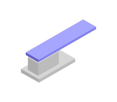 trambolin düz izometrik simge