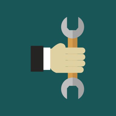 Yeşil arkaplanda el ele tutuşan anahtar simgesi                 