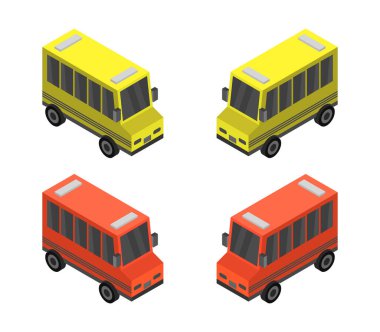 Otobüs simgesi, vektör tasarımı