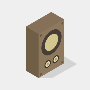 Beyaz arkaplanda woofer simgesi