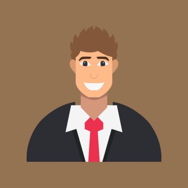 iş adamı vektör simgesi renkli arkaplan          