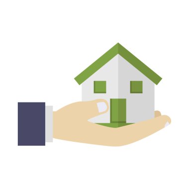 Beyaz arkaplanda el ele tutuşan modern simge    