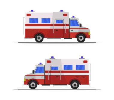 Beyaz arkaplanda ambulans simgesi