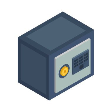 Beyaz arkaplanda güvenli simge